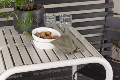 Lina & Borneo Spisestole Sort + Cafebord 70x70x75 Beige