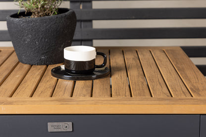 Copacabana & Diego Spisestole 2-pak Sort + Cafebord 70 x 70 Sort