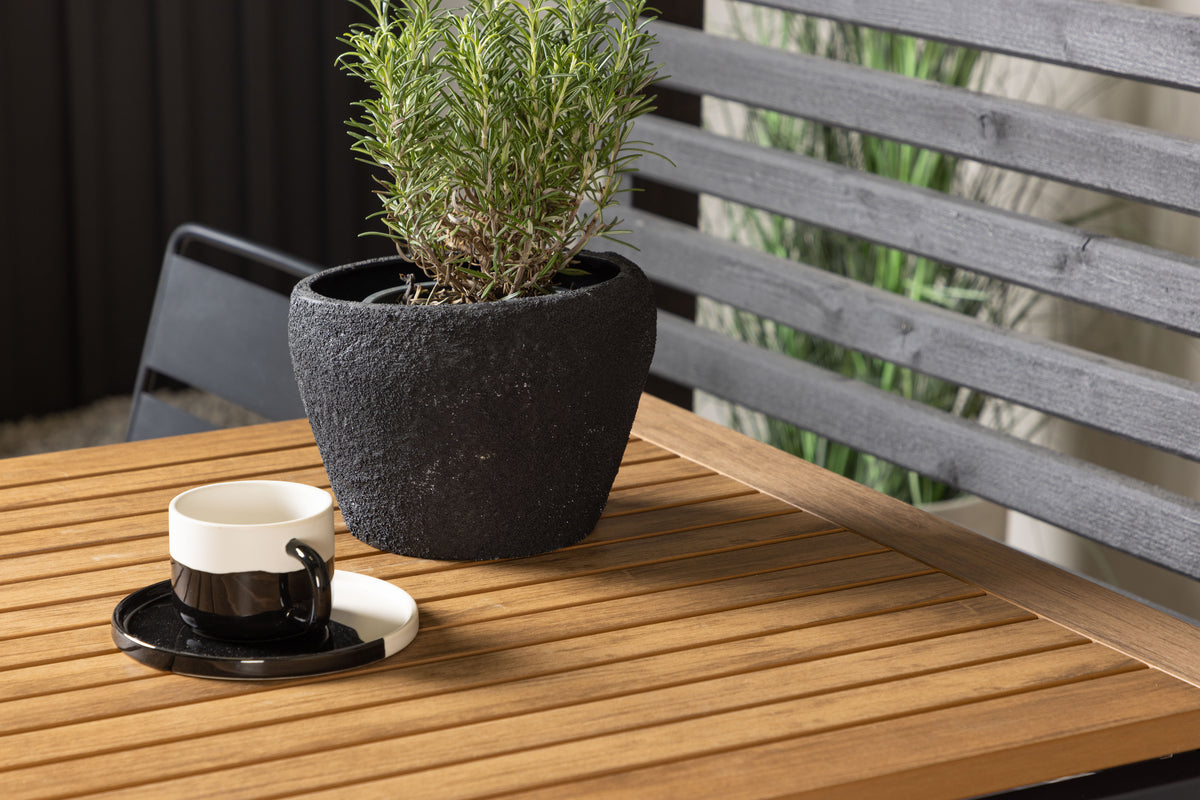 Lina & Diego Spisestole 2-pak Sort + Cafebord 70 x 70 Sort