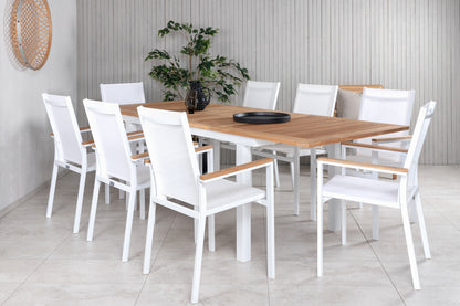 Texas & Panama Spisestole Hvid + Spisebord 160 x 90