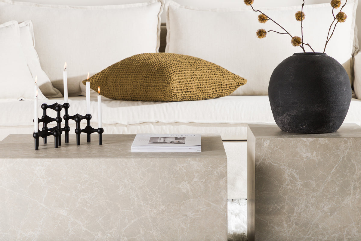 York Sofabord 40x60x80 Beige + Sofabord 45x40x40 Beige