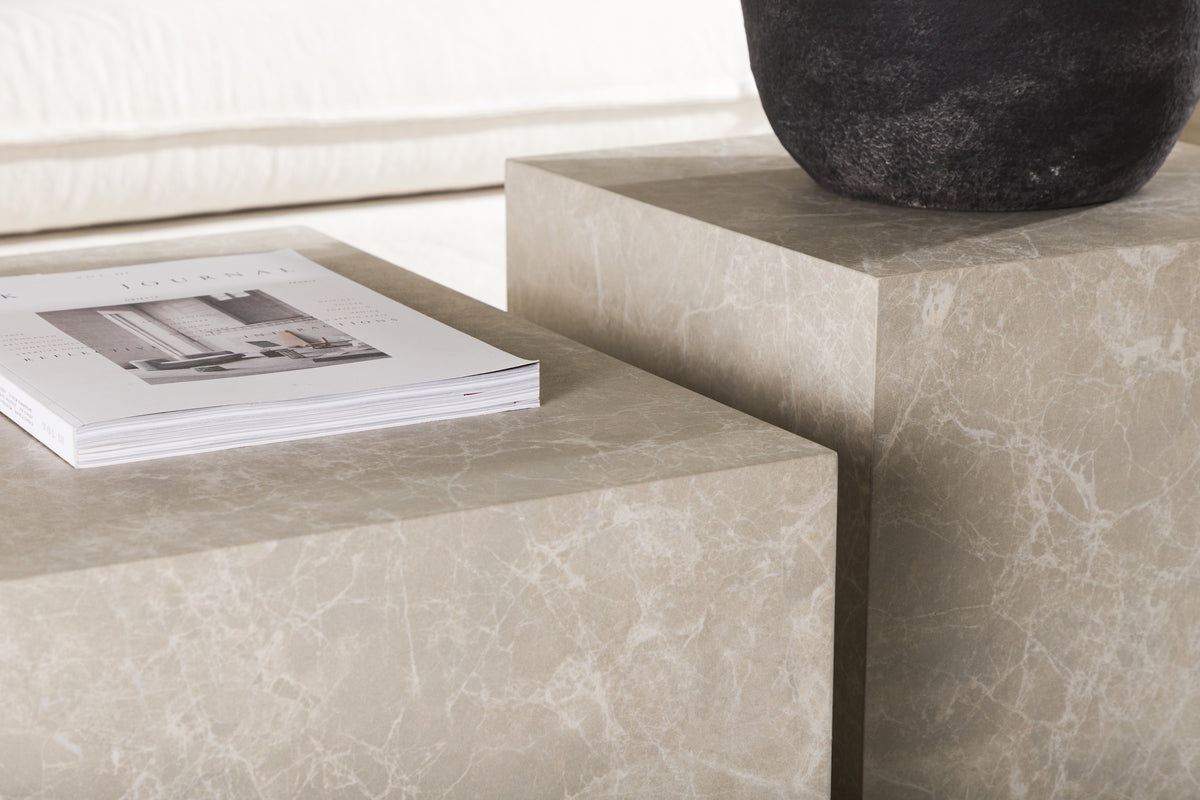 York Sofabord 40x60x80 Beige + Sofabord 45x40x40 Beige