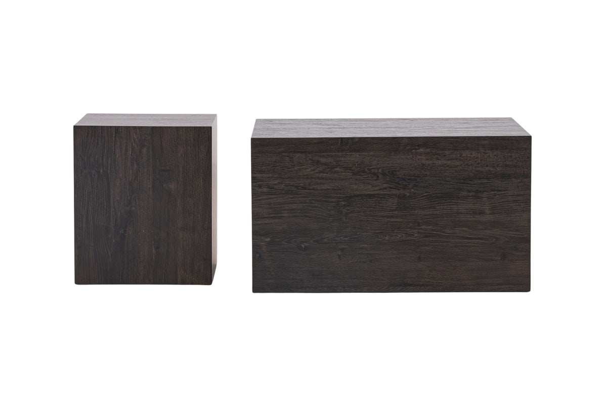 Sofa Bord 80 x 60 Mocca + Sofa Bord 40 x 40 Mocca