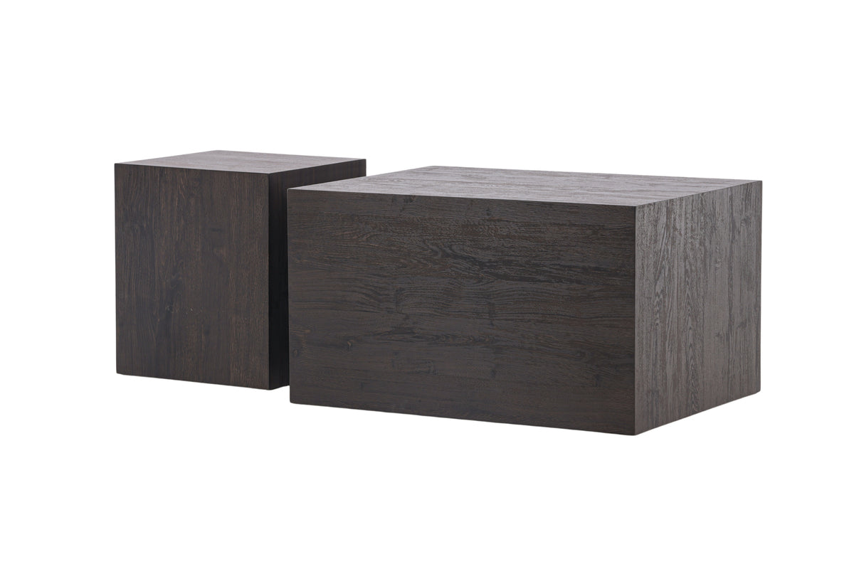 Sofa Bord 80 x 60 Mocca + Sofa Bord 40 x 40 Mocca