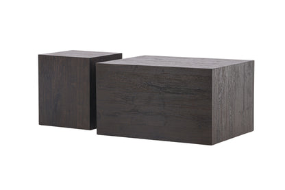 Sofa Bord 80 x 60 Mocca + Sofa Bord 40 x 40 Mocca