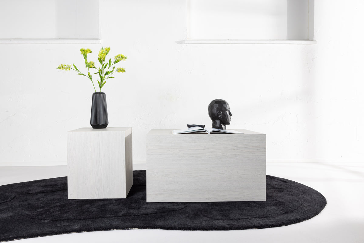 York Sofabord 40 x 40 Hvidvasket + Sofabord 80 x 60 Hvidvasket