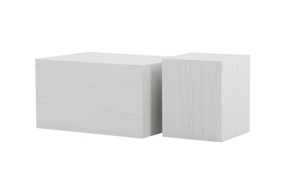 York Sofabord 40 x 40 Hvidvasket + Sofabord 80 x 60 Hvidvasket