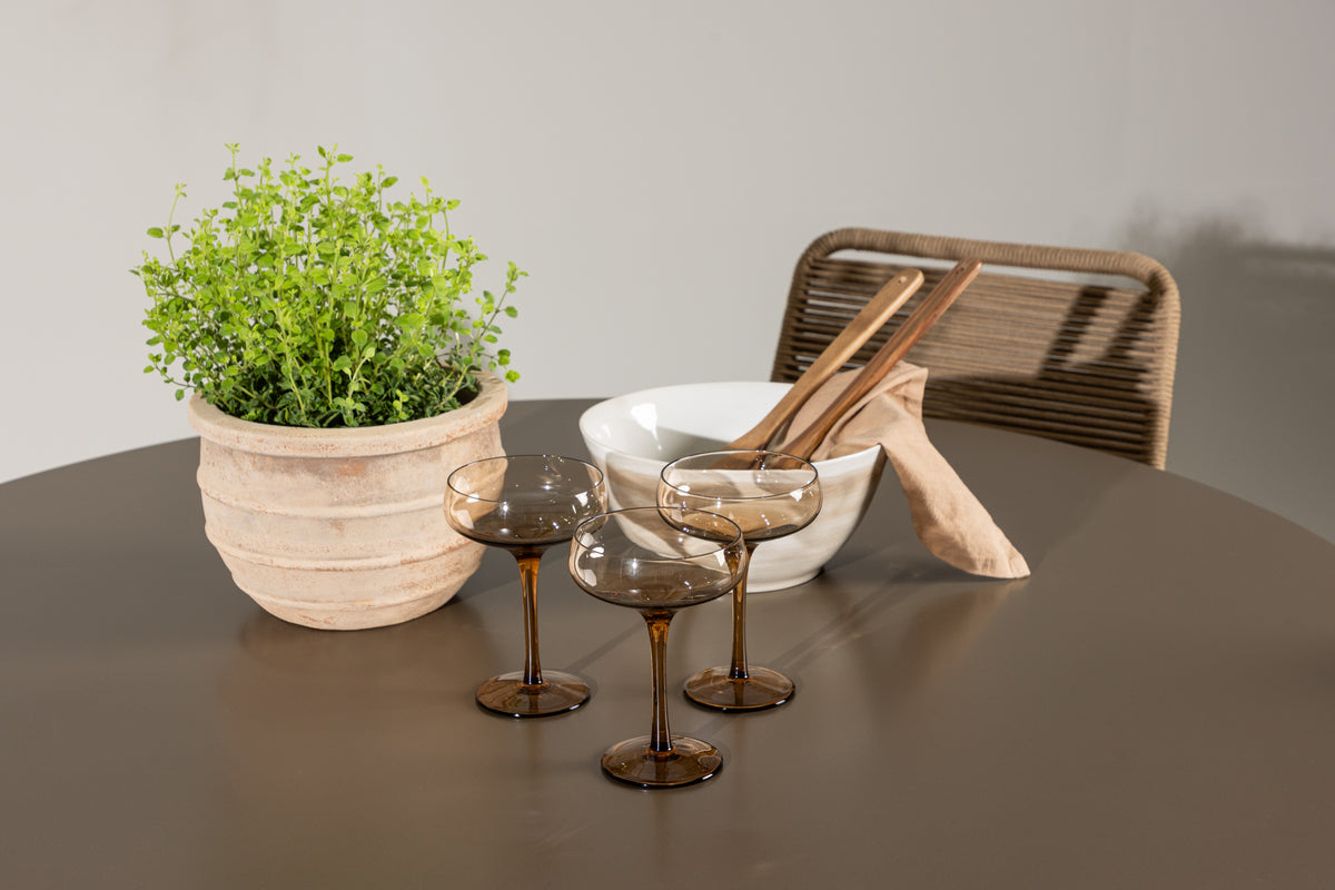 Spisebordsstol 2-pak Brun + Rundt Spisebord 120 Brun