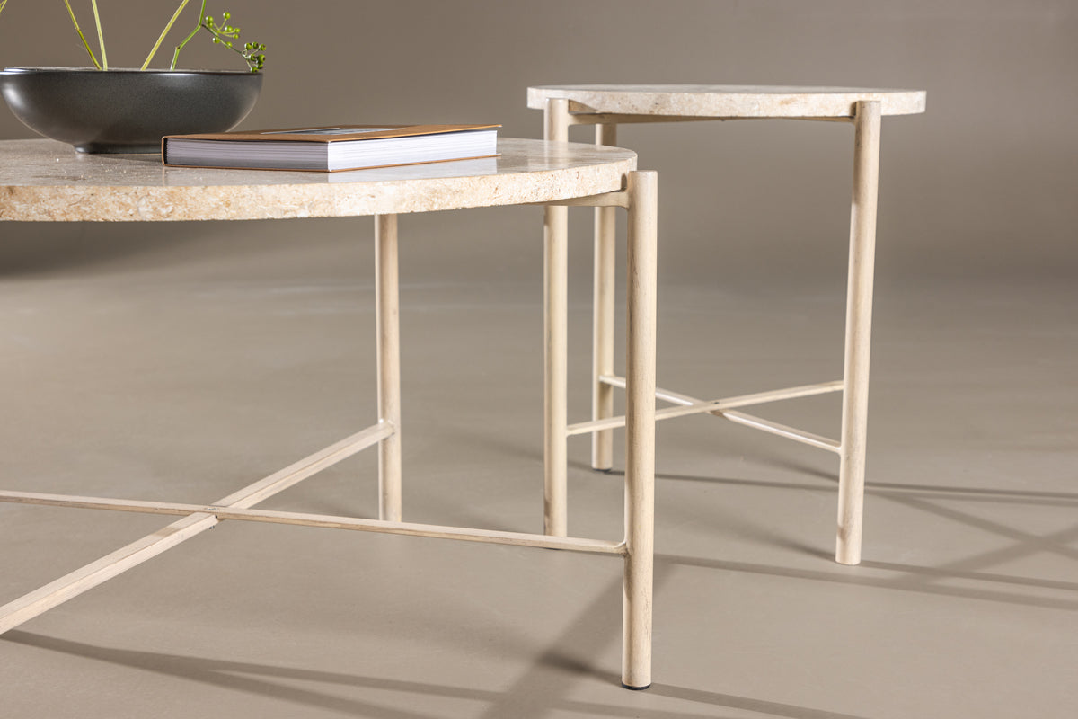 Sofa Bord ø70 ø40 Beige