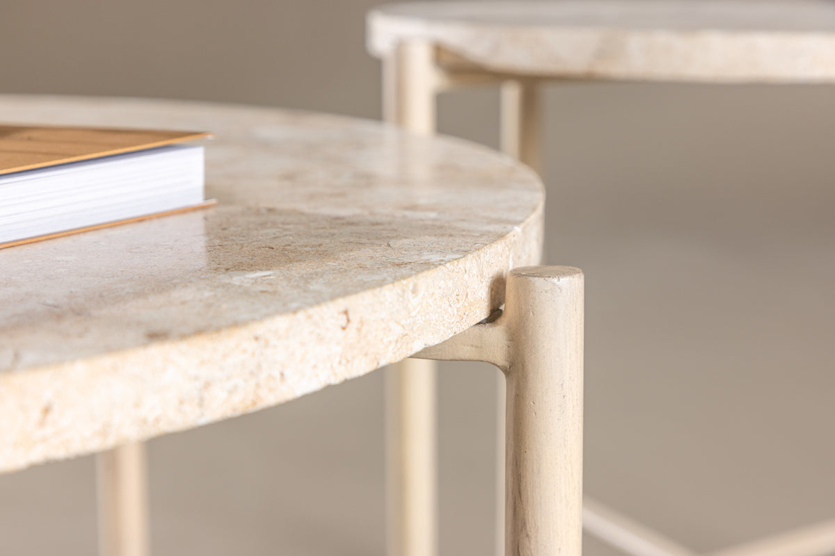 Sofa Bord ø70 ø40 Beige