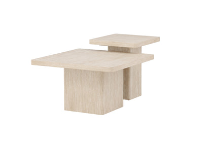 Sofa Bord 50 x 50 Beige + Sofa Bord 80 x 80 Beige