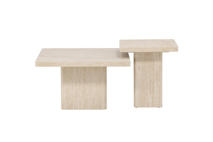 Sofa Bord 50 x 50 Beige + Sofa Bord 80 x 80 Beige