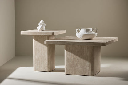 Sofa Bord 50 x 50 Beige + Sofa Bord 80 x 80 Beige