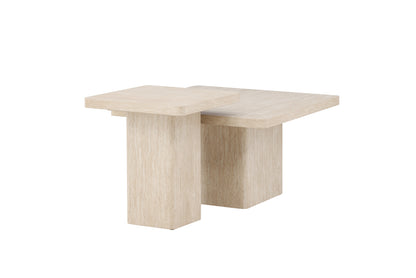 Sofa Bord 50 x 50 Beige + Sofa Bord 80 x 80 Beige