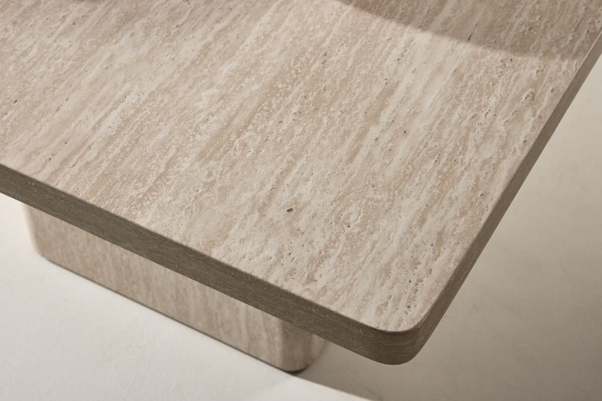 Sofa Bord 50 x 50 Beige + Sofa Bord 80 x 80 Beige