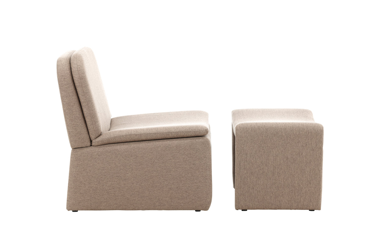 Bonn Lænestole Brun + Ottoman 45 x 46 x 70 Brun