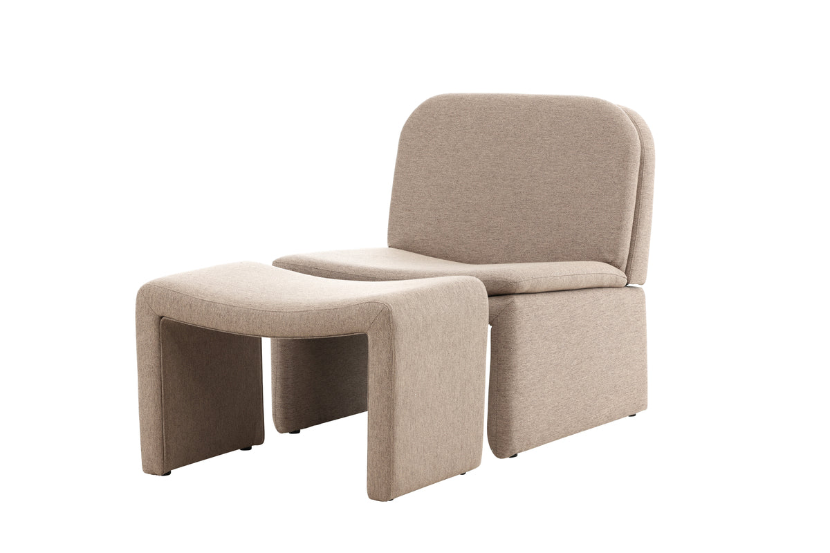 Bonn Lænestole Brun + Ottoman 45 x 46 x 70 Brun