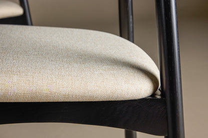 Spisebordsstol 2-pak Sort + Rundt spisebord 120 Sort