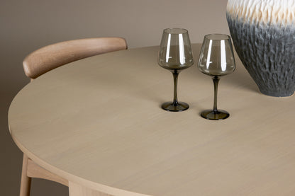 Spisebordsstol 2-pak Whitewash + Rundt spisebord 120 Whitewash