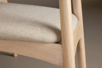 Spisebordsstol 2-pak Whitewash + Rundt spisebord 120 Whitewash