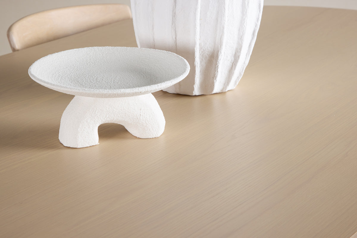 Spisebordsstol 2-pak Whitewash + Ovalt Spisebord 220 x 100 Whitewash