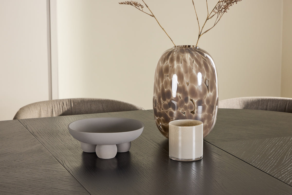 Spisebordsstol 2-pak Brun + Rektangulært spisebord 120 Sort