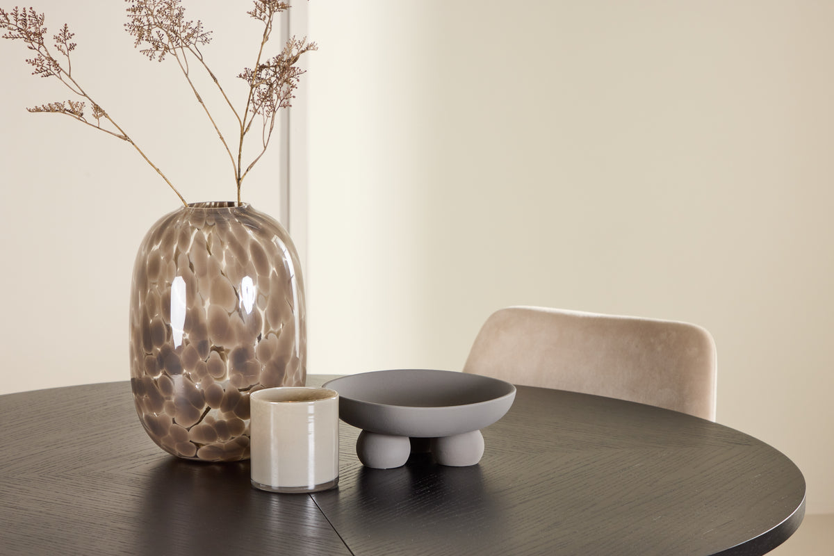 Spisebordsstol 2-pak Beige + Rektangulært spisebord 120 Sort