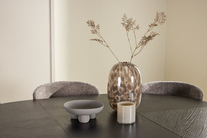 Rektangulært spisebord 120 Sort + Spisestuestol 2-pak Brun