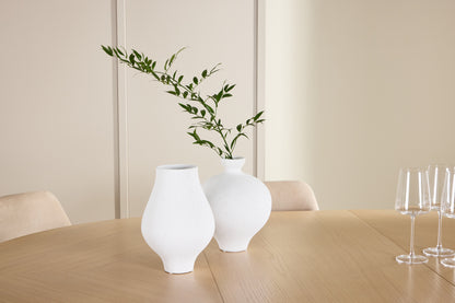 Spisebordsstol 2-pak Beige + Rektangulært spisebord 120 Whitewash