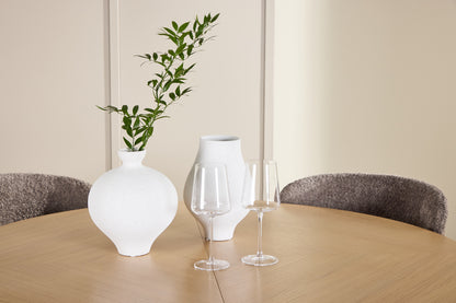 Rektangulært spisebord 120 Whitewash + Spisebordsstol 2-pak Brun