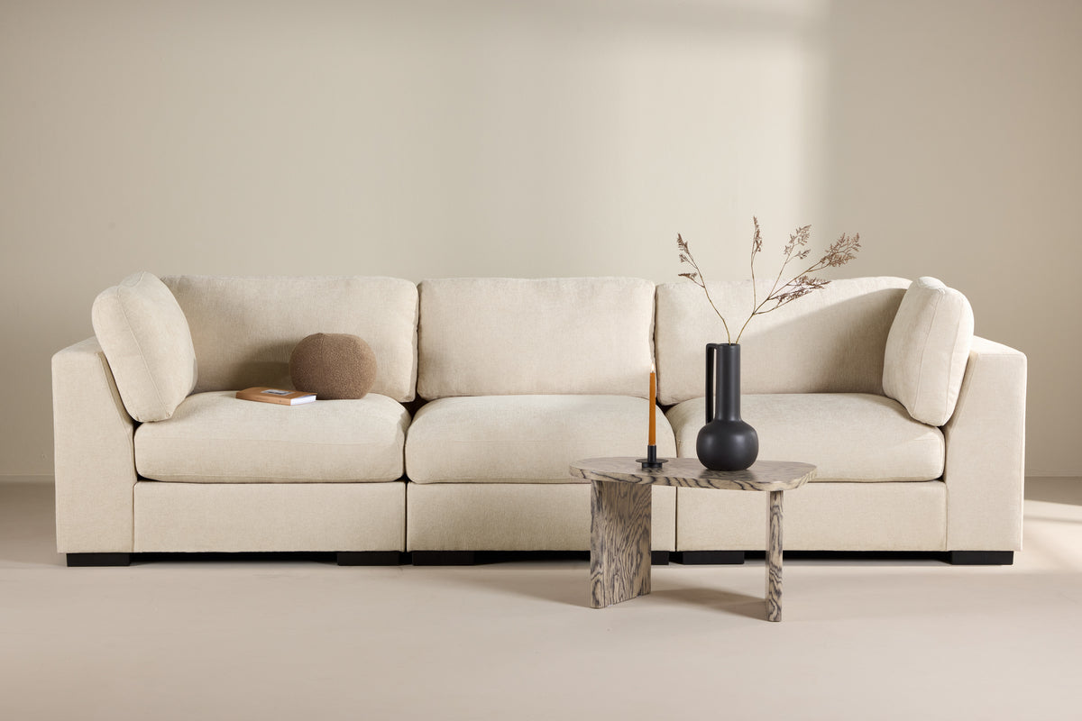 Hjørnesofa Beige + Hjørnesofa Beige + Hjørnesofa Beige